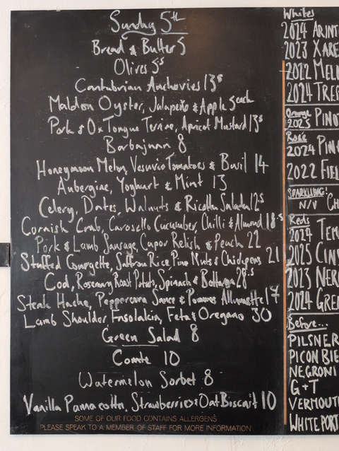 Current menu