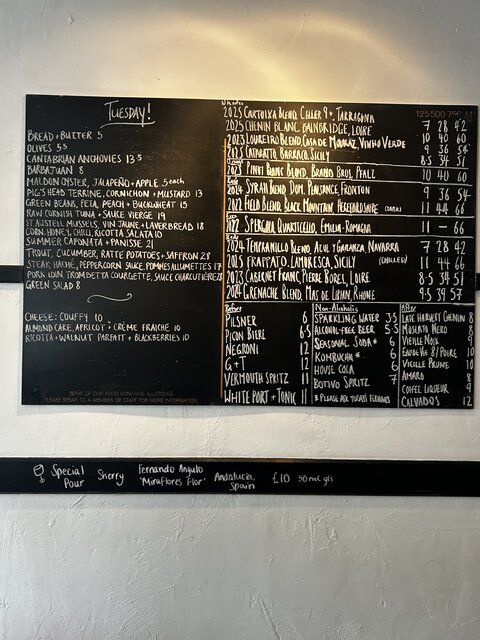 Current menu